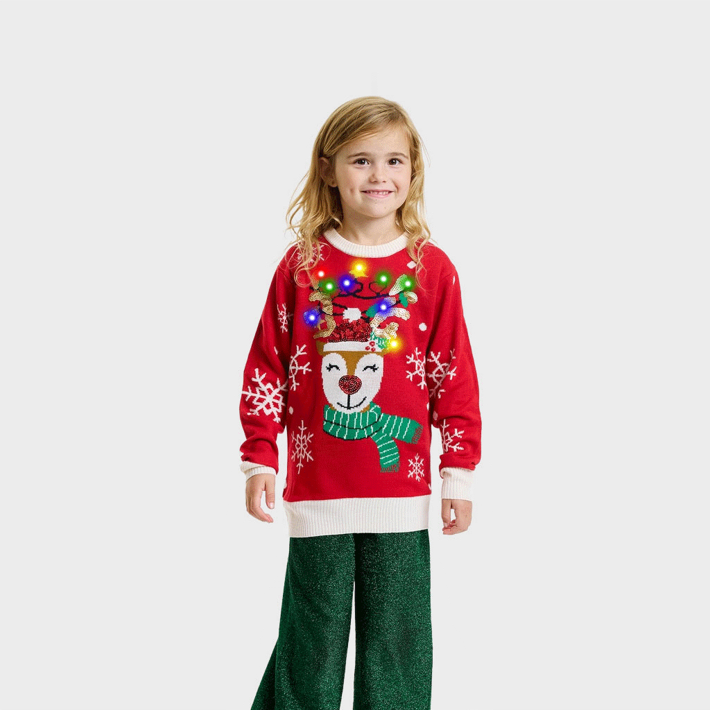 Cute reindeer christmas sweater - child.